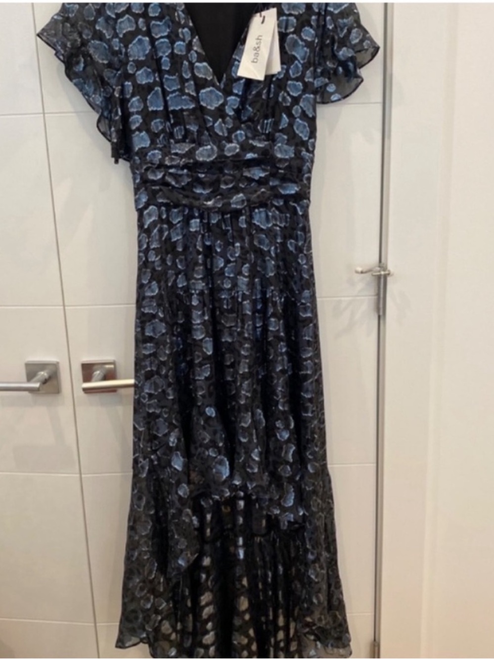 NWT BA&SH Grace Metallic Jacquard Dress Size Small - Picture 8 of 16